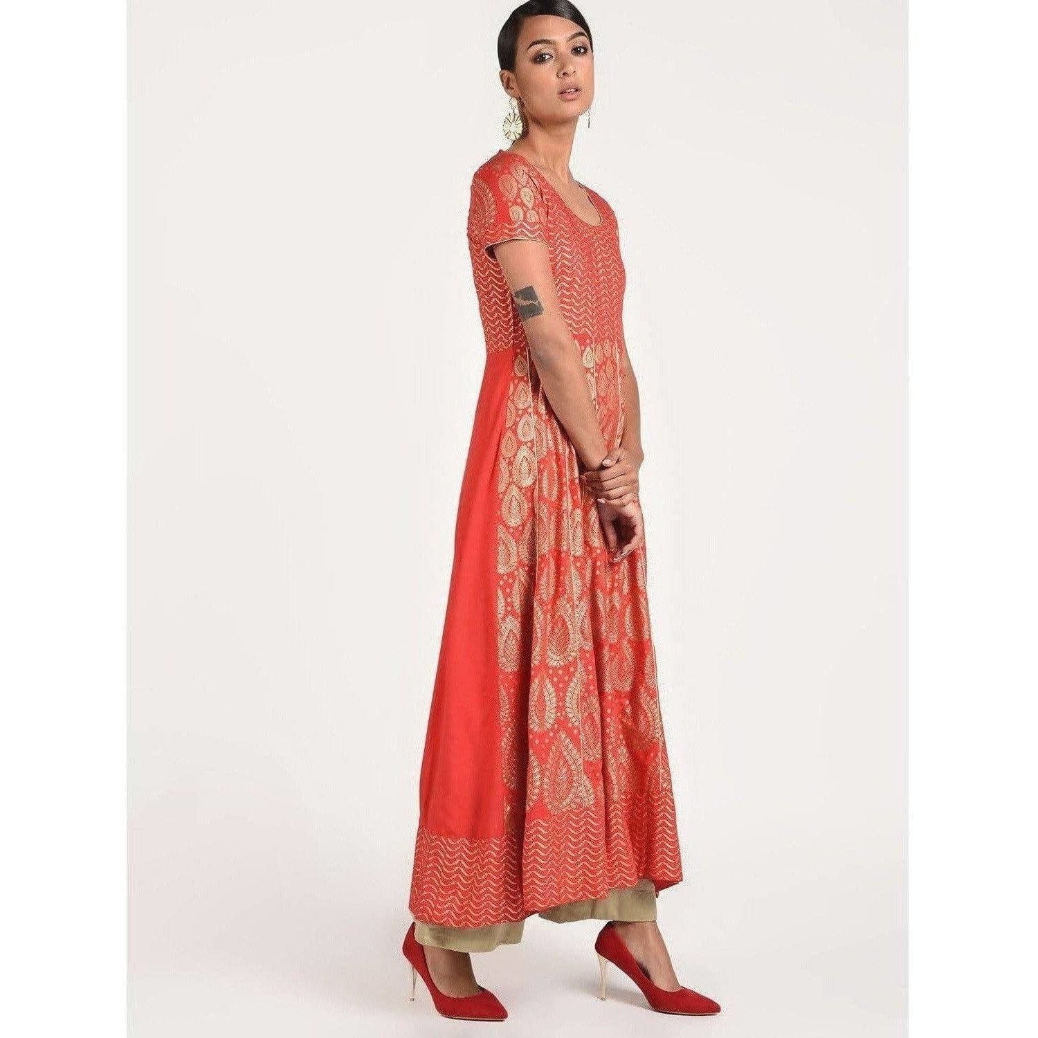 Cheera Women's Fancy Full Ghera Party Wear Anarkali Kurta (CH079K)
