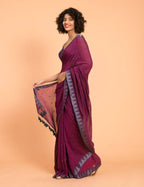 Suta Purple Grey Woven Design Saree With Tasseled Pallu - Distacart