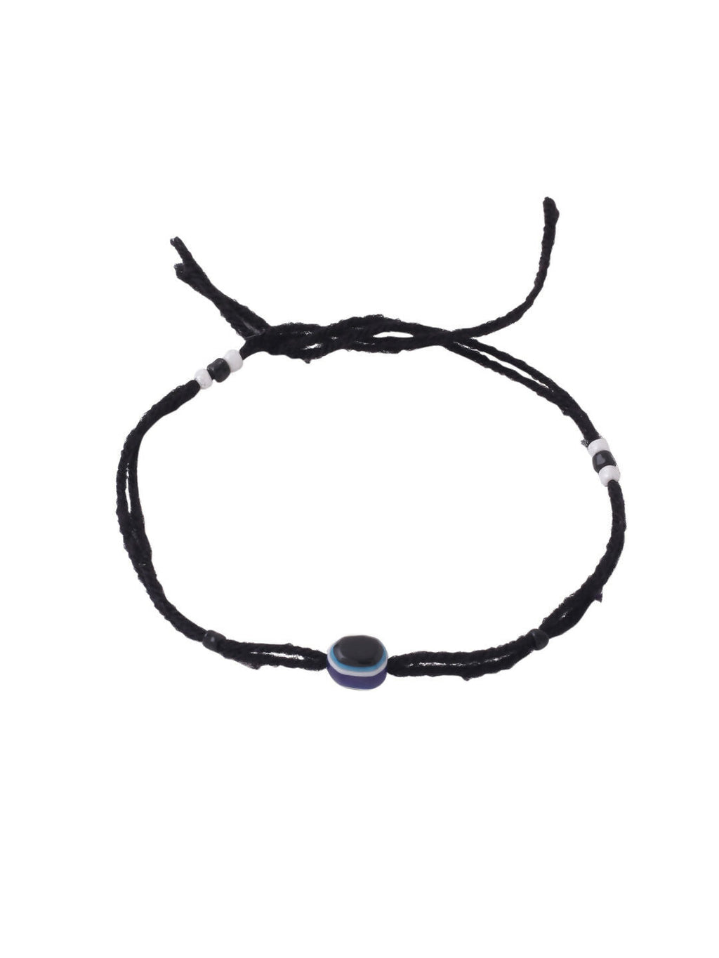 NVR Women Set of 2 Evil Eye Adjustable Black Anklets - Distacart