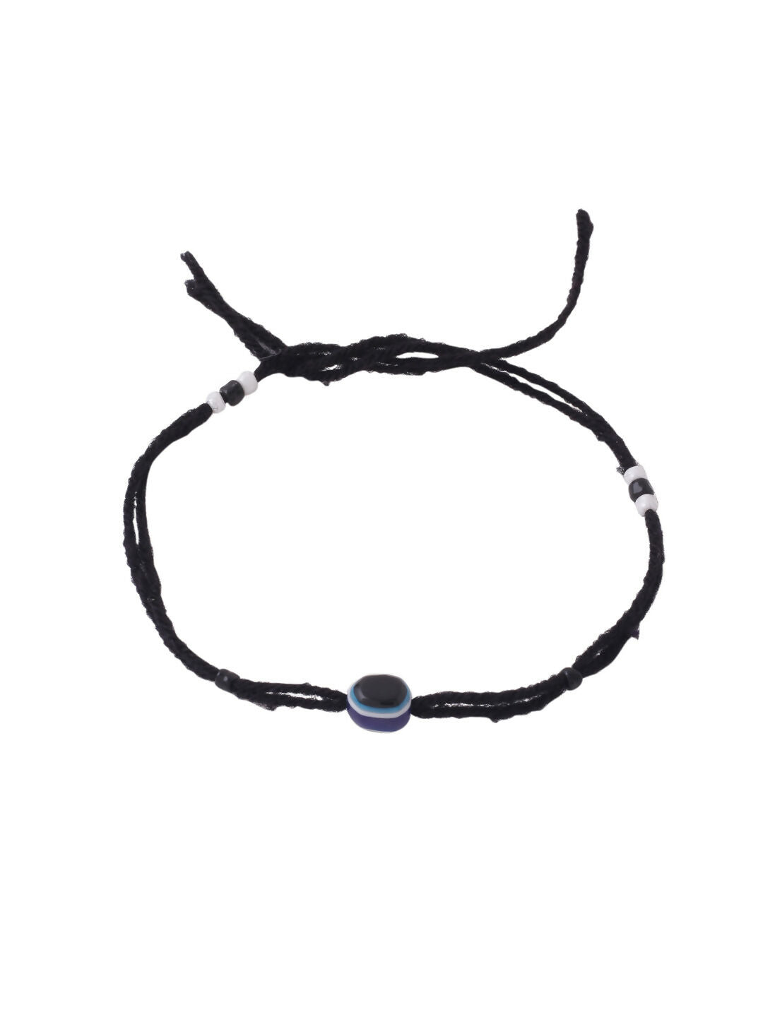 NVR Women Set of 2 Evil Eye Adjustable Black Anklets - Distacart