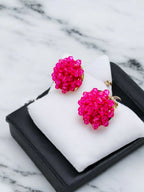 Inhanns Small Statement Studs Earrings - Pink - Distacart