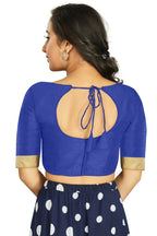 Aastha Fashion Women's Blue Art Silk Designer Traditional Readymade Blouse
