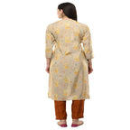 Lagi Women's Orange Printed Straight Kurta & Pant (MC45B)