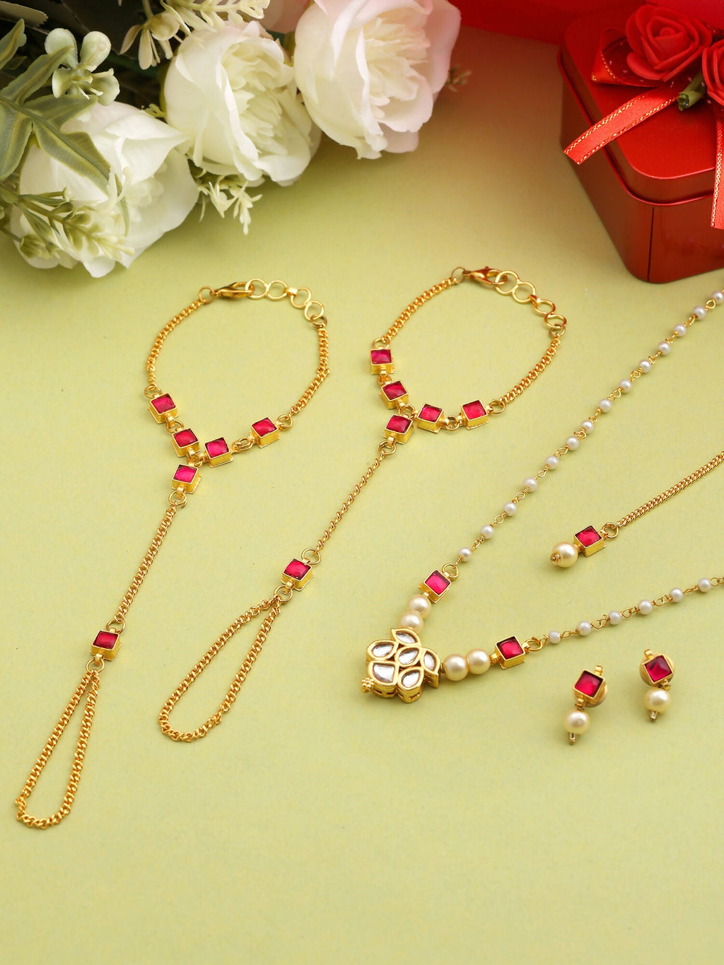 Ruby Raang Dua 4-Piece Jewelry Set - Distacart