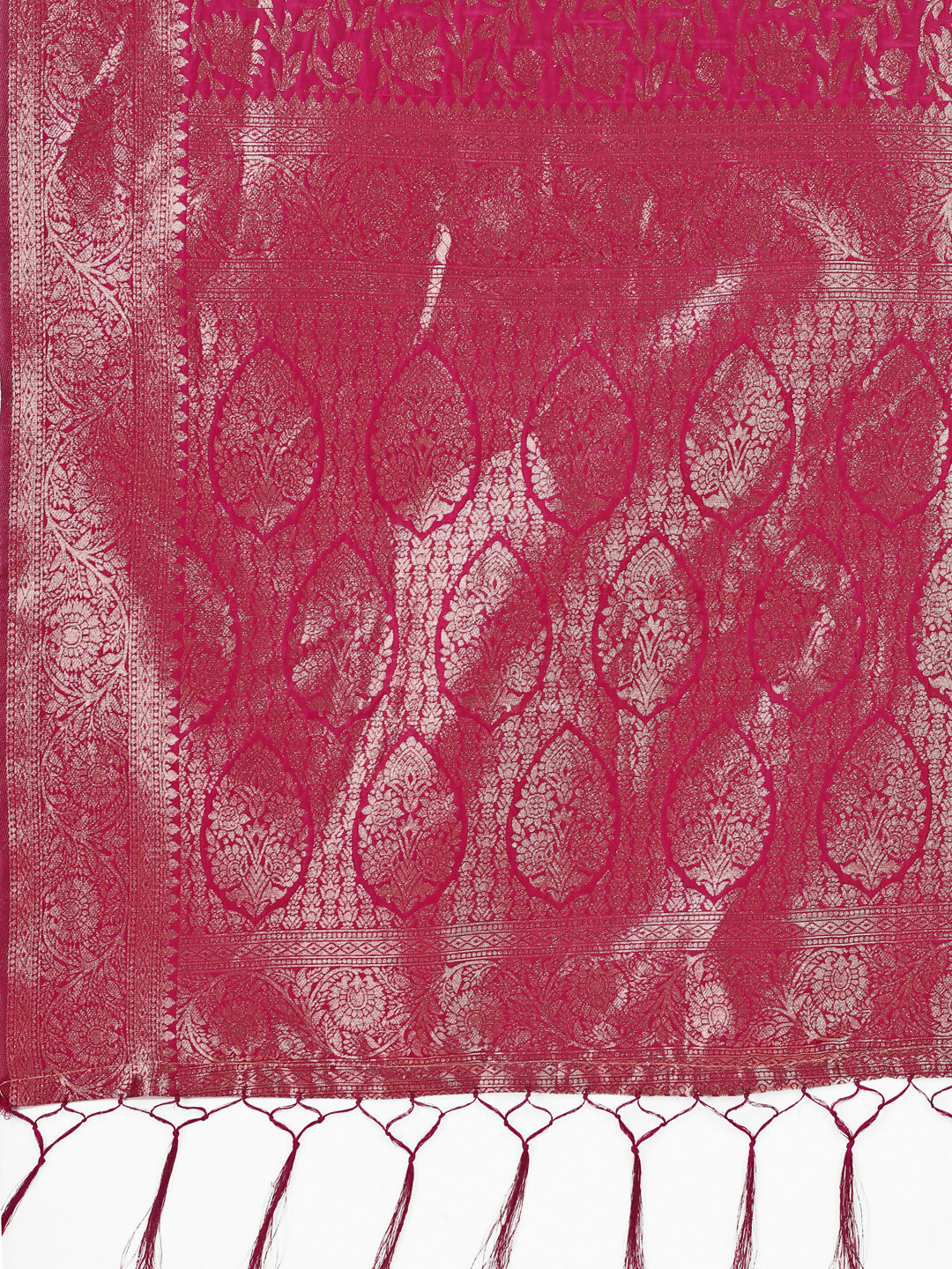 Shree Shyam Fashion Lichi Silk Magenta Saree - Distacart