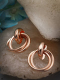 NVR Women's Western Gold Plated Circular Metal Hoop Earrings - Distacart