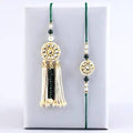 Jewel Design Lumba Rakhi Set & Kaju Katli 