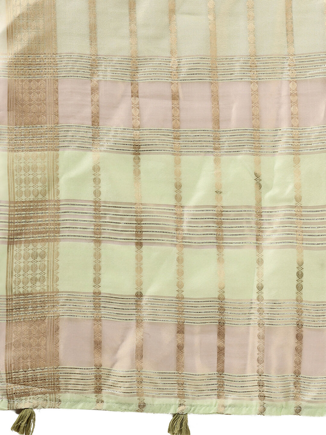 Shree Shyam Fashion Organza Light Green Saree - Distacart