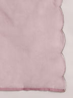 Aavyora Women Lavender Embroidered Chinon Kurta with Straight Pants & Organza Dupatta Set