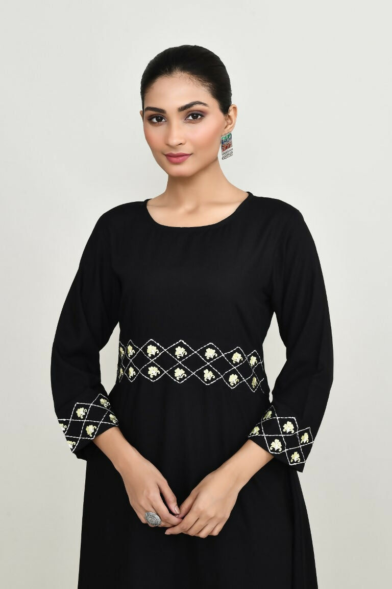 Joban Fashion Black Rayon Tunic