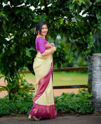 DEIANA'S Beautiful Designer Golden zari Soft Lichi Silk Saree - Pista