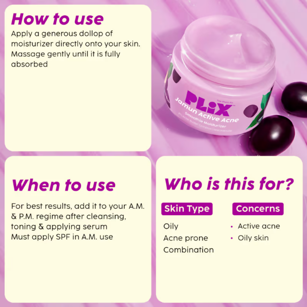 PLIX The Plant Fix Jamun Active Acne Regime With Cleanser & Toner