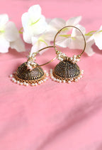Mominos Fashion Johar Kamal Women's Latest Designer Golden Color Jhumkas - Distacart