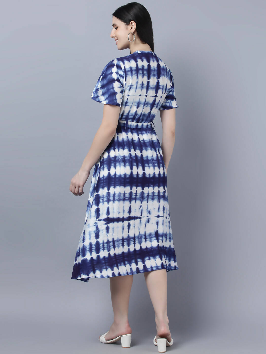 Myshka Stylish Multicolor Half Sleeve Women's Dress - Distacart