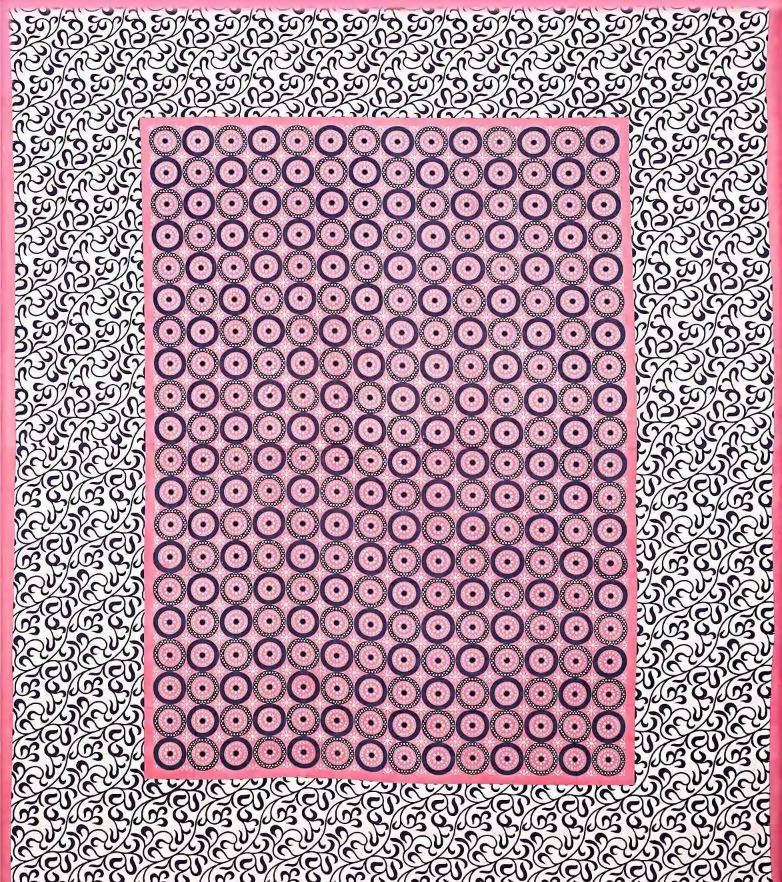 Vamika Printed Cotton Purple Bedsheet With Pillow Covers (LEOC_CHKM_PR)
