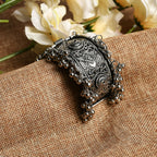 Mominos Fashion Joharkamal Oxidised Silver-Plated Ghungroo Handcraft Bracelet - Design 022 - Distacart