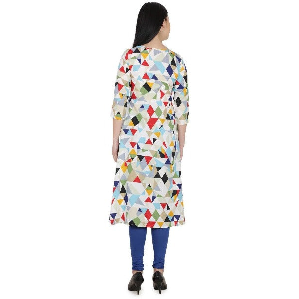 Kanoor Women's Multicolour A line kurti