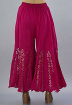 Mominos Fashion Dark Pink Mirror Palazzo