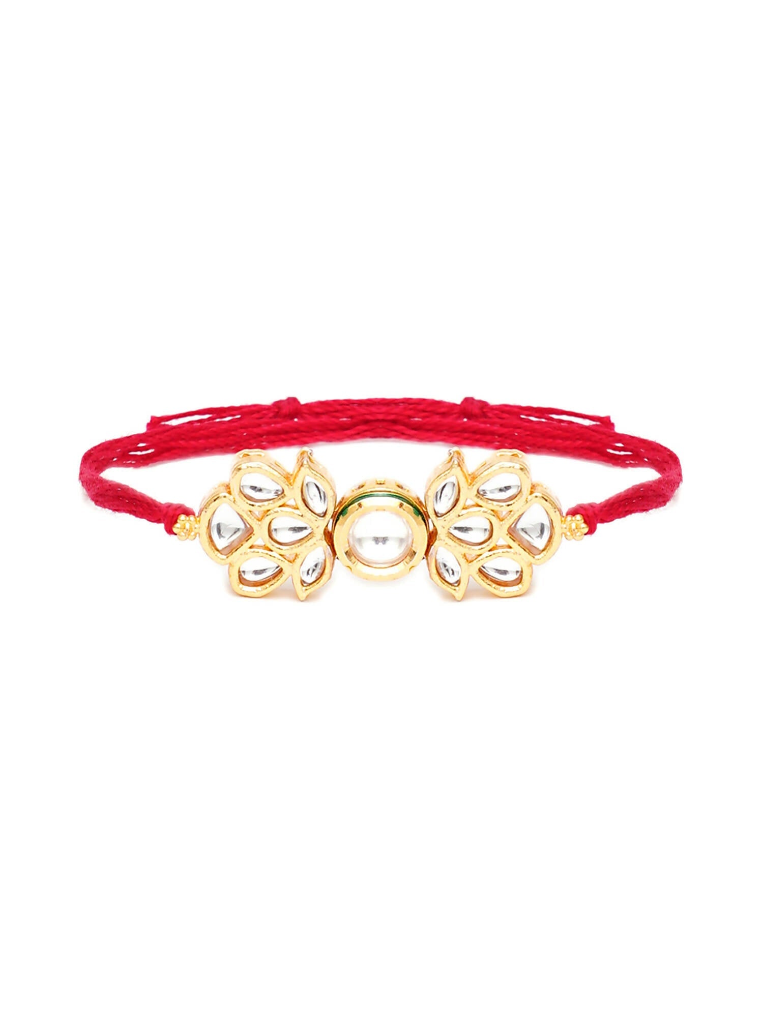 Designer kundan Rakhi - Ruby Raang - Distacart