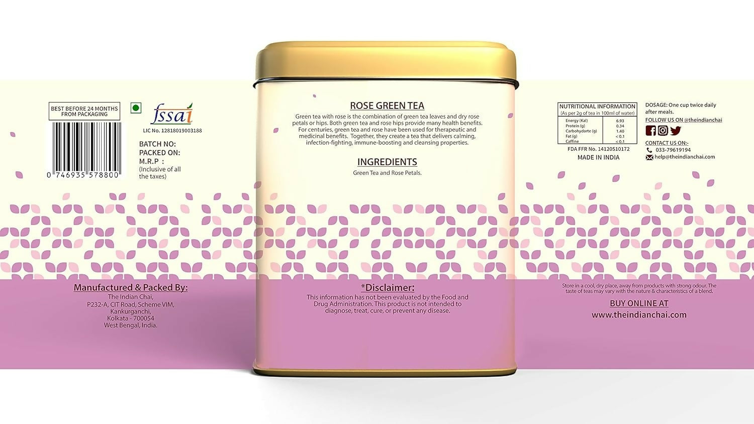 The Indian Chai - Rose Green Tea - Distacart
