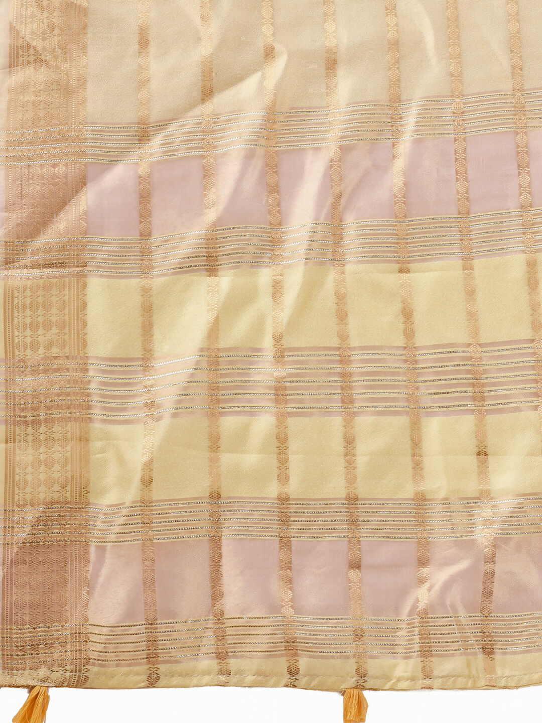 Shree Shyam Fashion Organza Gold Saree - Distacart
