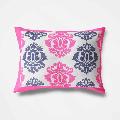 Vamika Printed Cotton White & Pink Flower Design Bedsheet With Pillow Covers (LEOC_PPNKC_P)