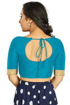 Aastha Fashion Women's Firozi Art Silk Designer Traditional Readymade Blouse