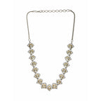 Silver Kundan and American Diamond Neckpiece (Silver) - Ruby Raang