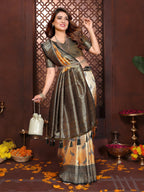 Aastha Fashion Mustard Tissue Silk Weaving Saree - Distacart