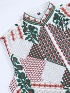 Vastranavya White Exclusive Festival Viscose Silk Thread & Swarovski Embroidered Work Mens Wear Kurta & Koti