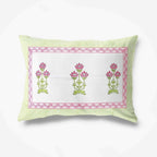 Floral Hand Block Printed Double 90x108 Inches Bedspread with 2 Pillow Covers