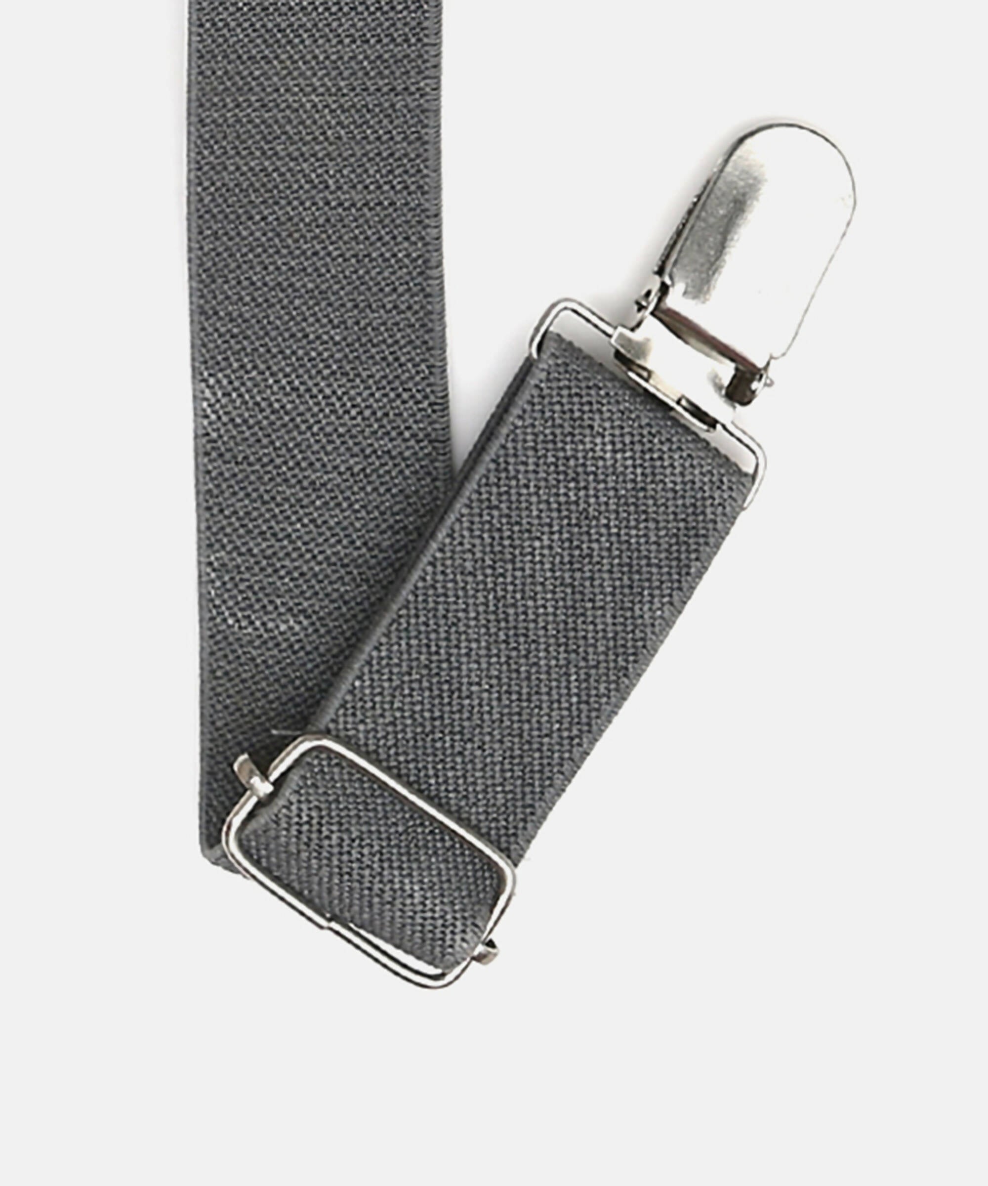 Manet Boys Solid Suspenders - Grey