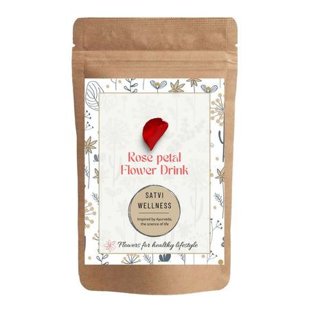 Satvi Wellness Rose petal flower Tea | Rose petal tea | Rose flower drink mix