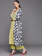 Ahalyaa Womens Yellow Cotton Digital Printed Kurta Palazzo Set - Distacart