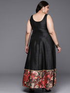 Ahalyaa Women's Traditional wear Ethnic Dress - Black - Distacart