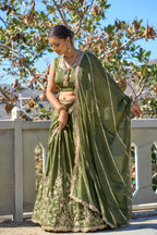 Lehenga Mart Designer Bollywood Style Wedding Lehenga Choli - Mahendi