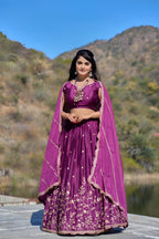 Lehenga Mart Designer Bollywood Style Wedding Lehenga Choli - Wine