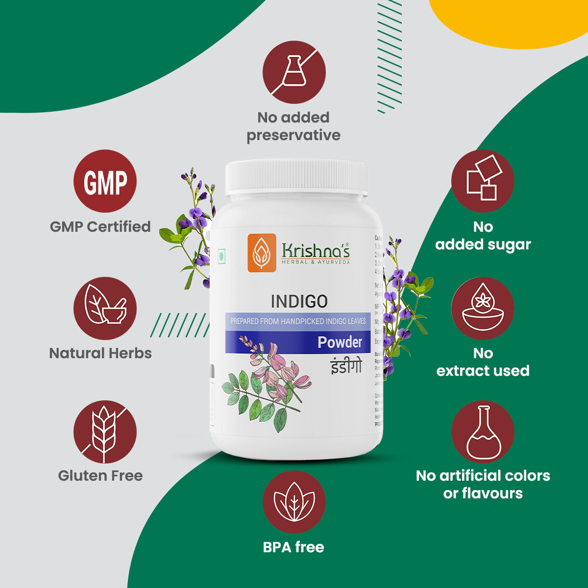 Krishna'S Herbal & Ayurveda Indigo Powder - Distacart