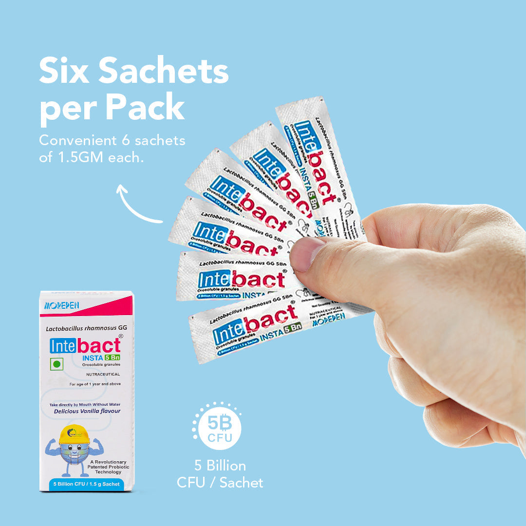 Dr Morpen Intebact Insta Probiotic 5Bn (1.5Gm) - 6 Sachets - Distacart