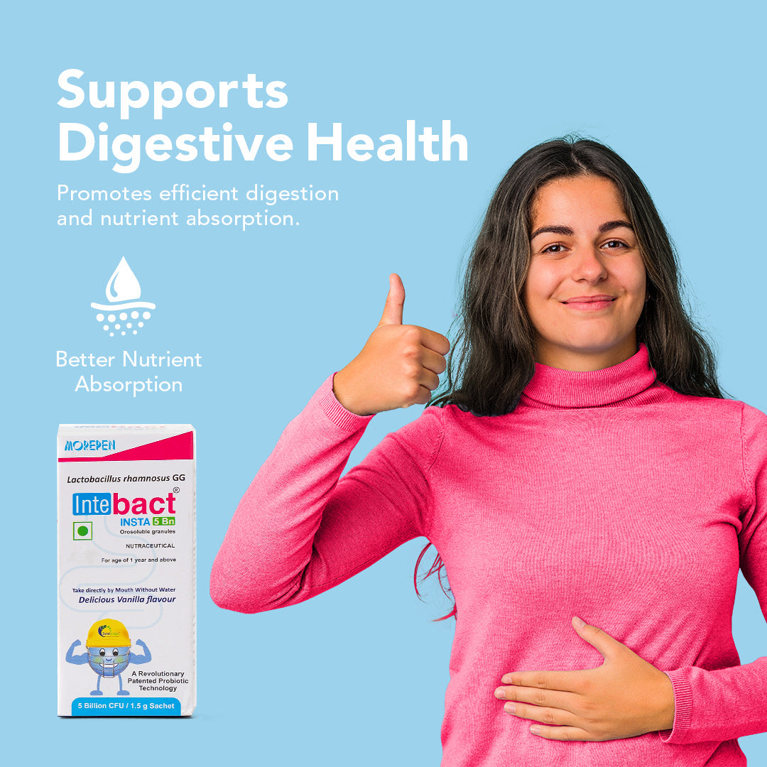Dr Morpen Intebact Insta Probiotic 5Bn (1.5Gm) - 6 Sachets - Distacart