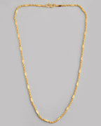VOJ Gold-Polished Pipe Chain For Men