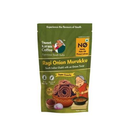 Sweet Karam Coffee Ragi Onion Murukku
