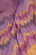 Vastranavya Onion Pink Digital Printed Linen Ready To Wear Pocket Saree with Unstitched Blouse - Distacart