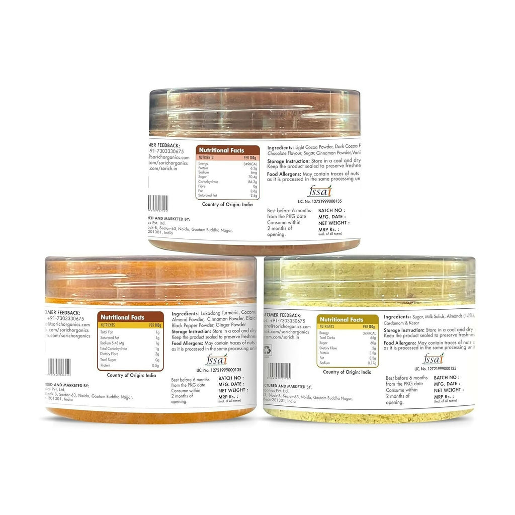 Sorich Organics Chocolate Badam Milk Golden Latte Jars Combo - Distacart