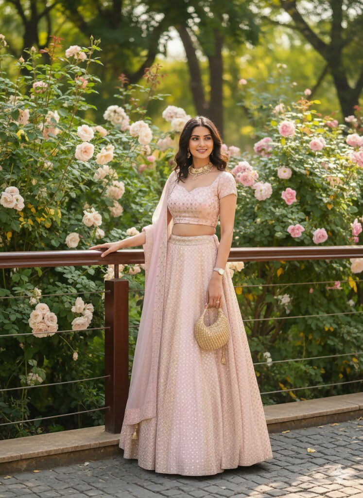 Lehenga Mart Designer Indian Wedding Lehenga Choli-Pink - Distacart