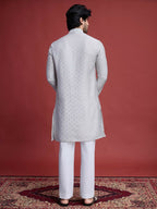Vastranavya Exclusive Festival Wear Viscose Mirror Work on Self Weaving Kurta Only