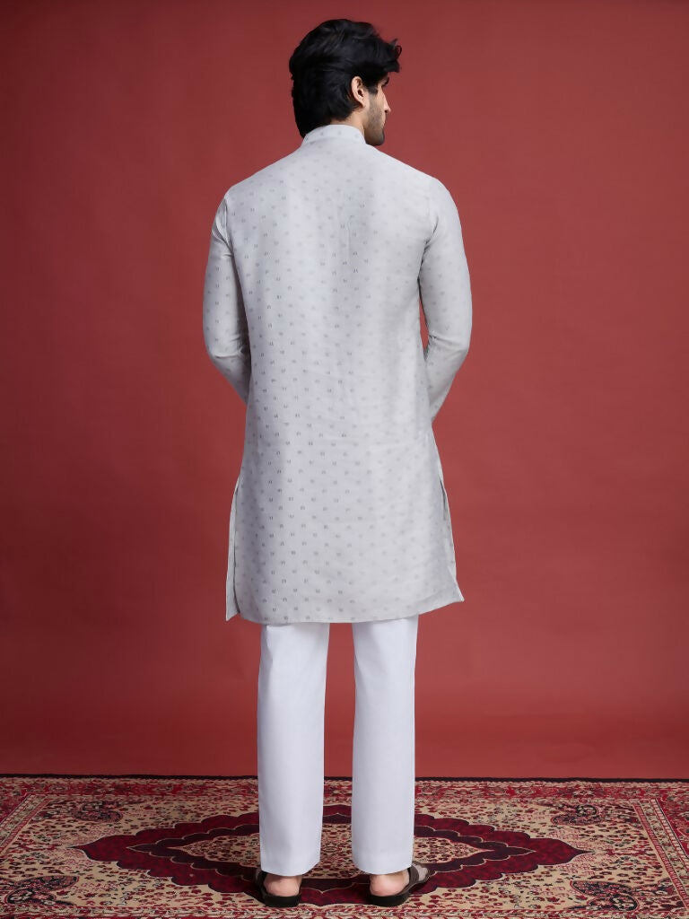 Vastranavya Exclusive Festival Wear Viscose Mirror Work on Self Weaving Kurta Only