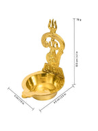 Spillbox Gold-Toned Brass Om Sakthi Diya Pooja Essential