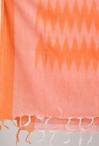 Mominos Fashion Moeza Women's Handloom Cotton Ikkat Orange Dupatta - Distacart