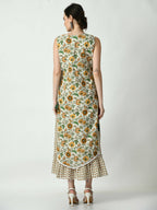 Myshka Women's Multi Floral Printed Gown Dress - Distacart